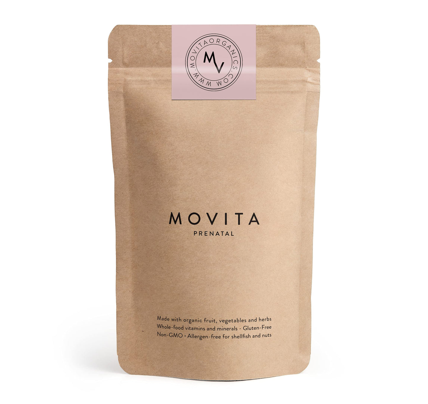 Multivitaminas prenatales Movita bolsa recargable ecológica para 30 días