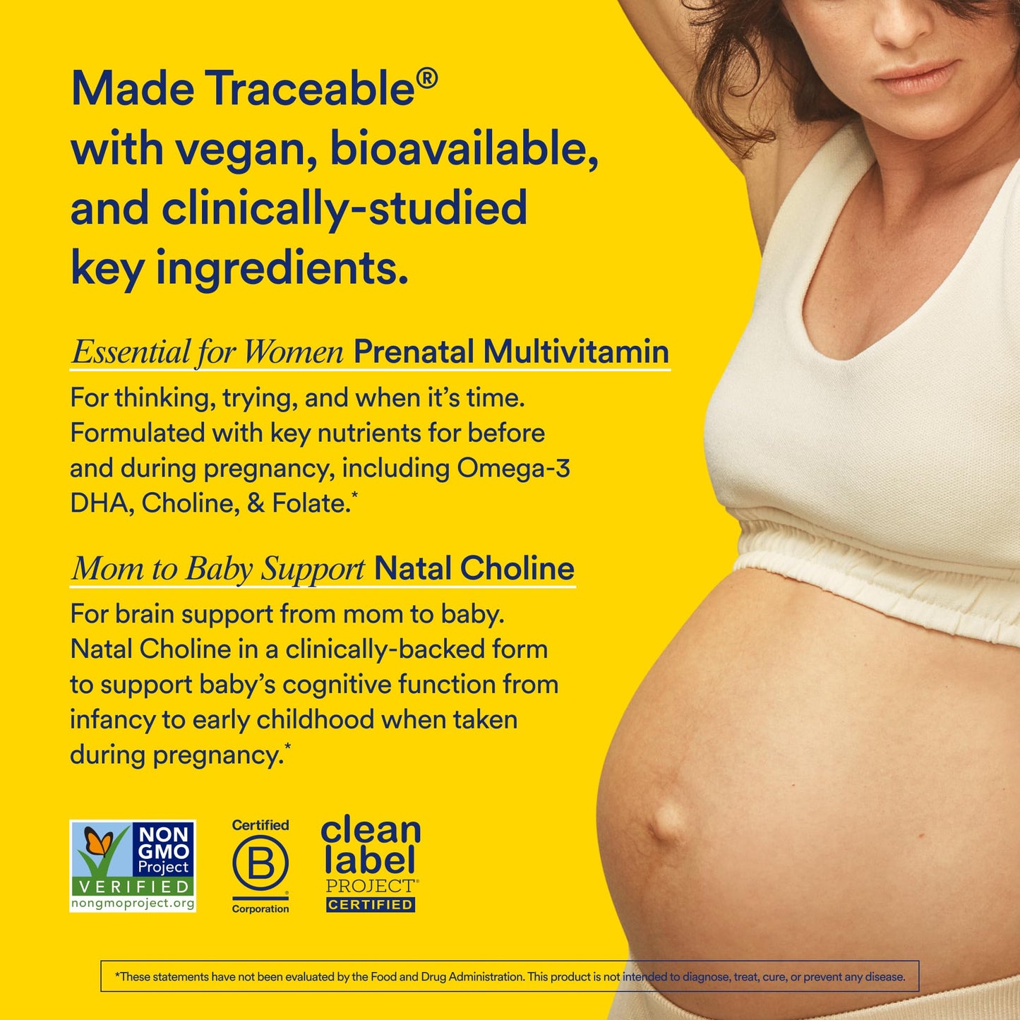 Multivitaminas prenatales Ritual con nutrientes clave