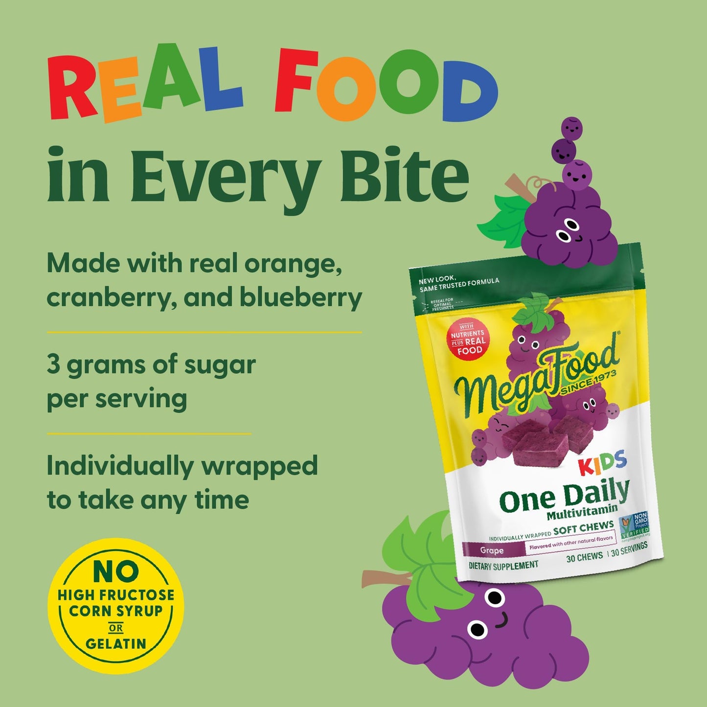 Multivitaminas sin gluten ni alérgenos MegaFood para niños