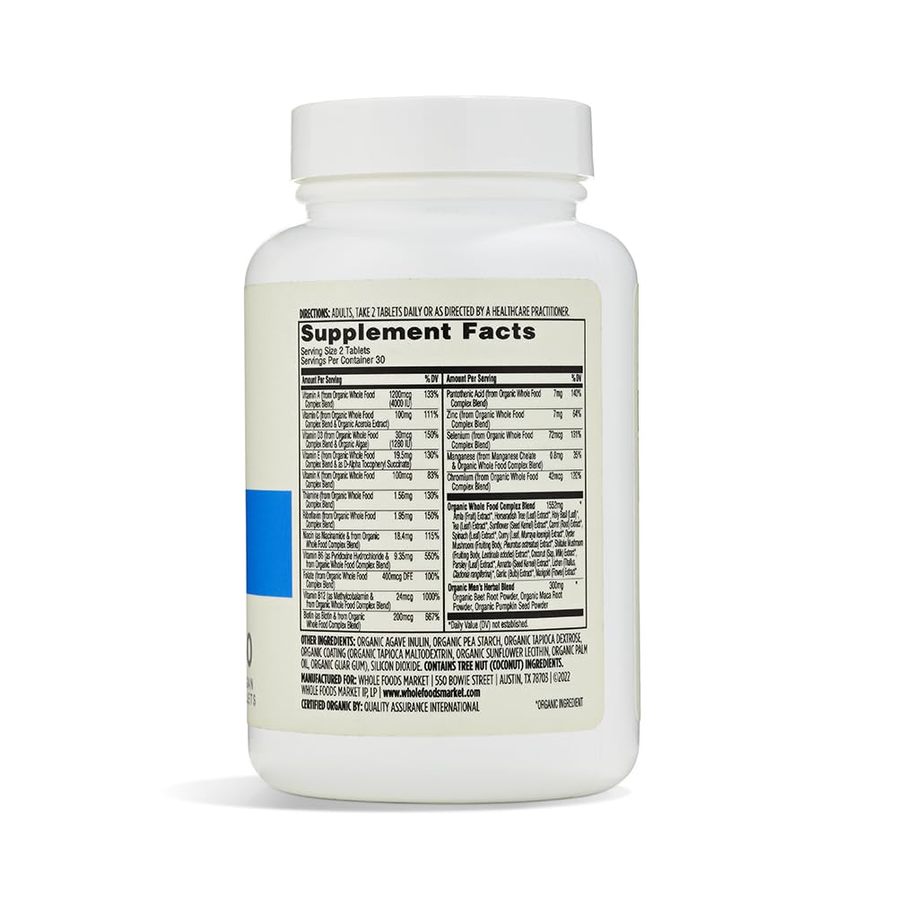 Multivitaminas Whole Foods para hombres