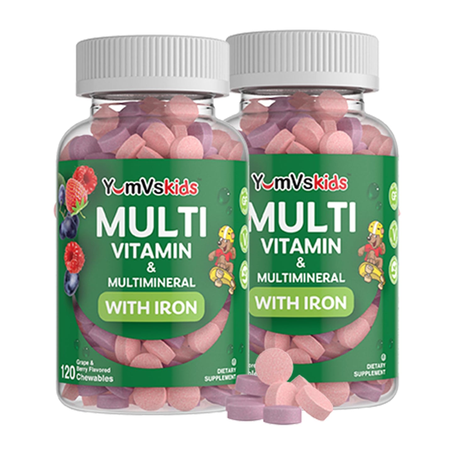 multivitaminas YumVs para niños en botella