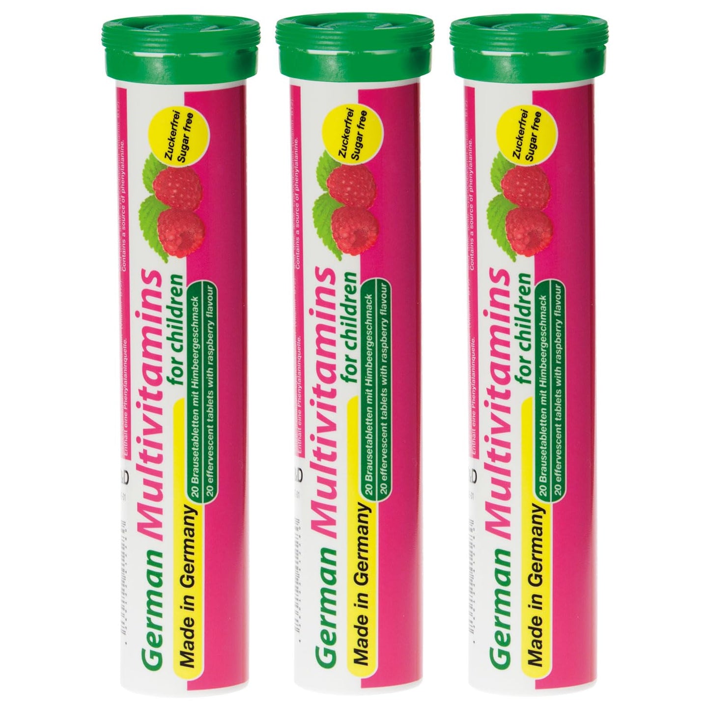 Multivitamínico alemán niños frambuesa tubo