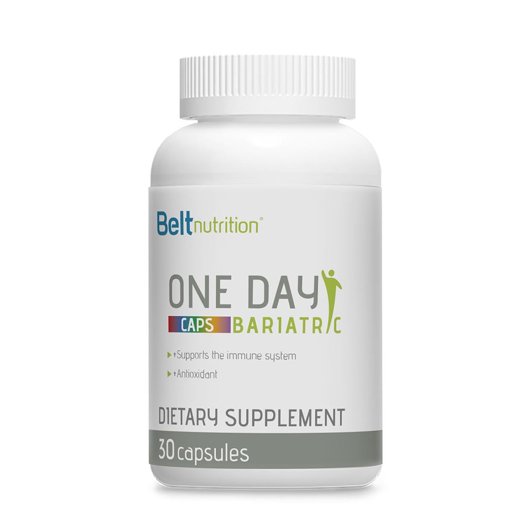 Frasco de multivitamínico bariátrico para recuperación y salud diaria.