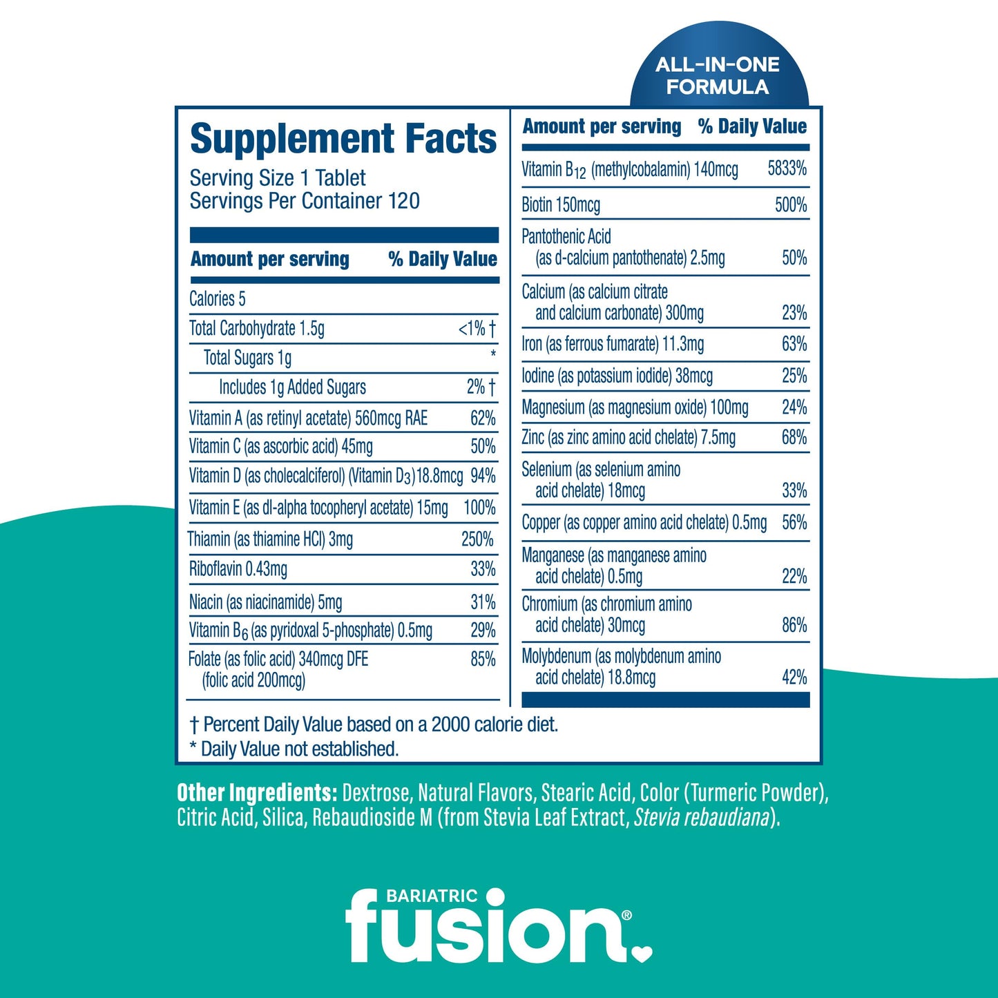 Multivitaminico bariátrico tropical 120 tabletas