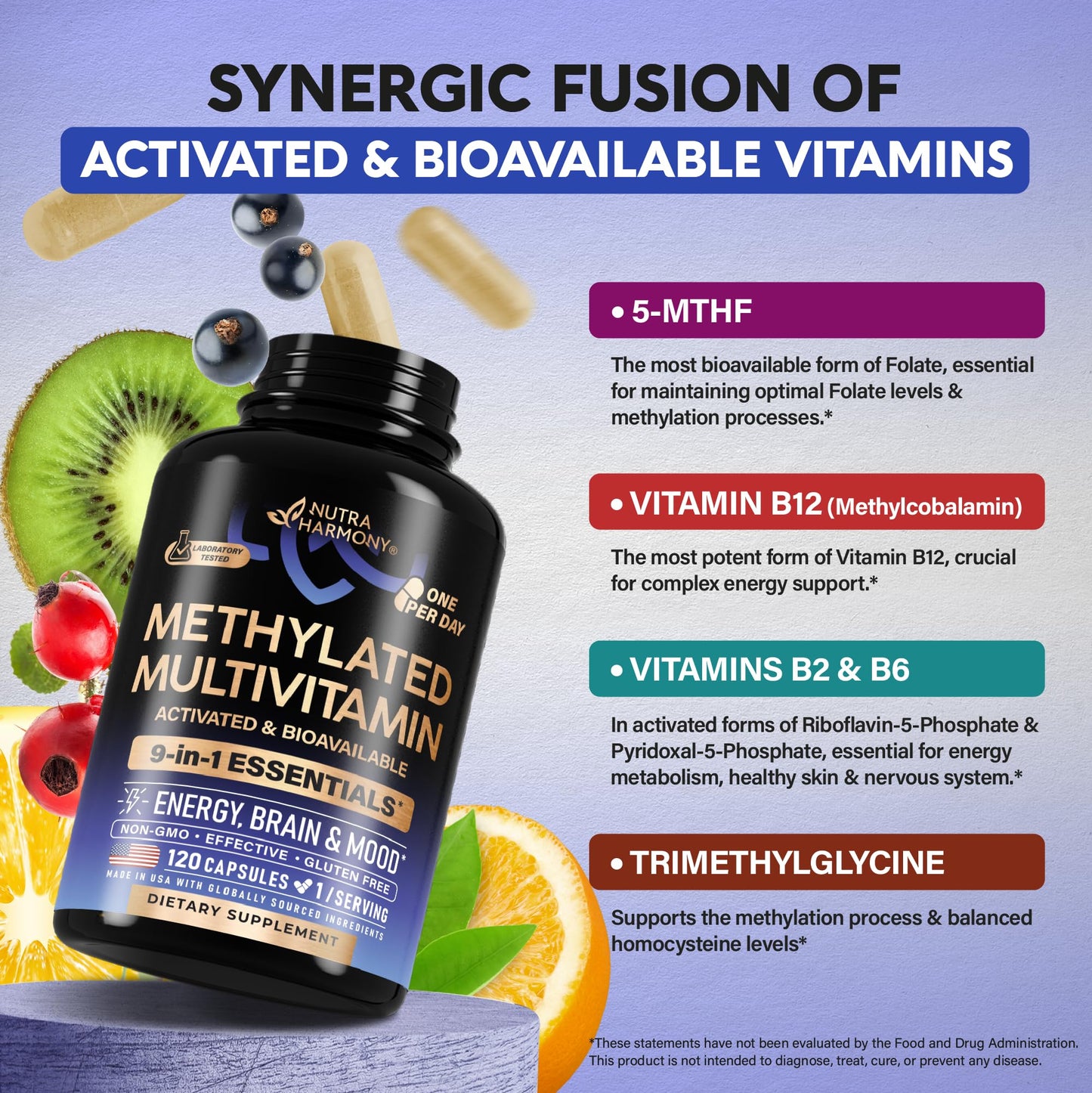 Multivitamínico metilado beneficios y soporte de energía