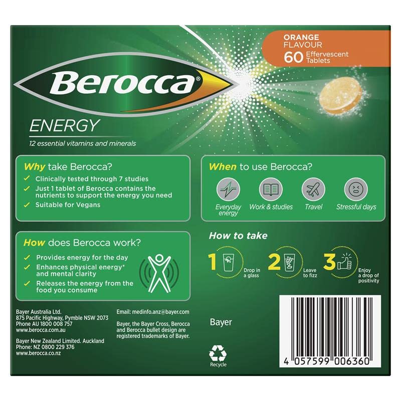 Multivitamínico Berocca con sabor a naranja
