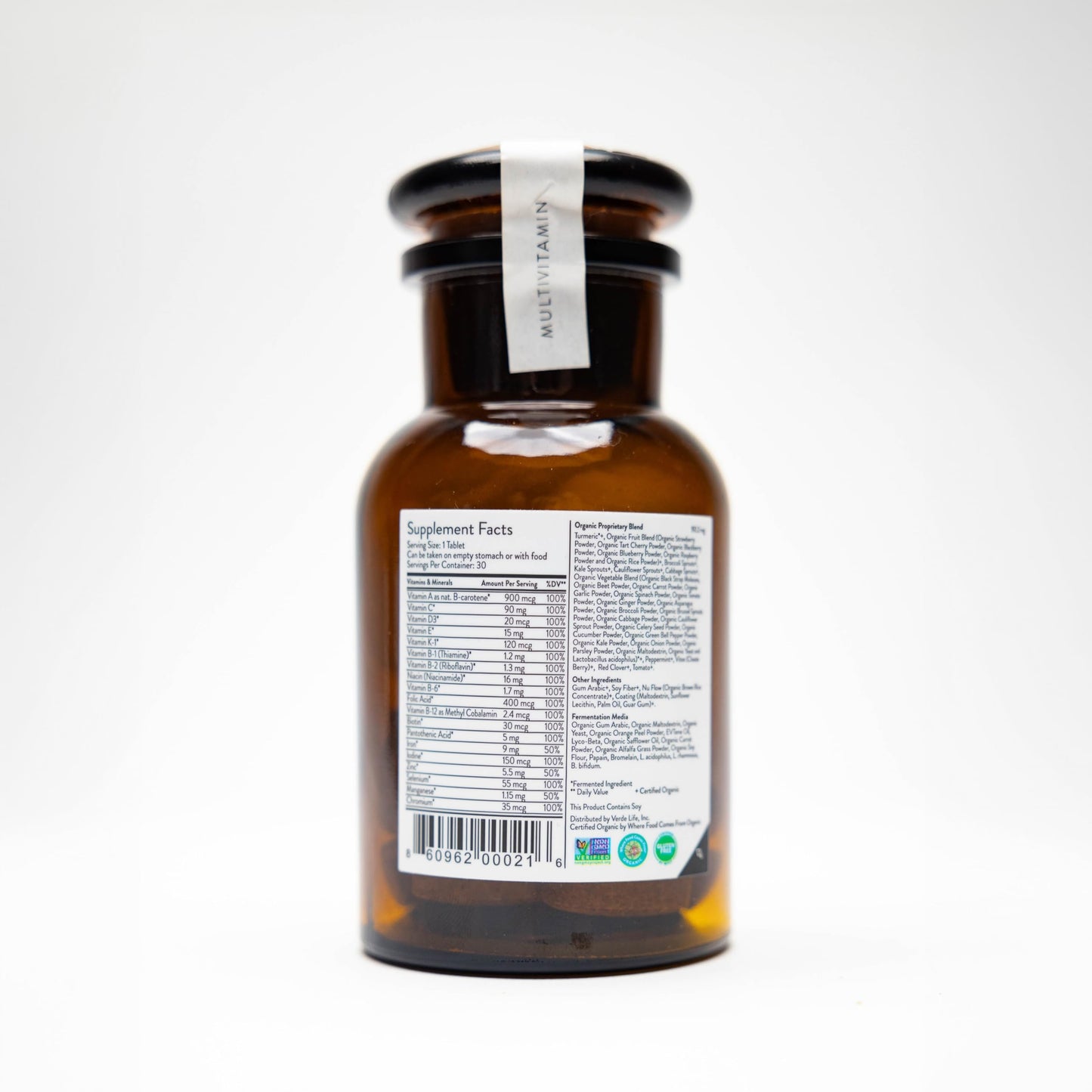 botella y comprimidos del multivitamínico diario Movita