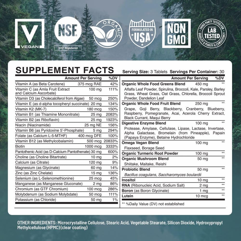 Abundant Earth multivitamínico energético y digestivo