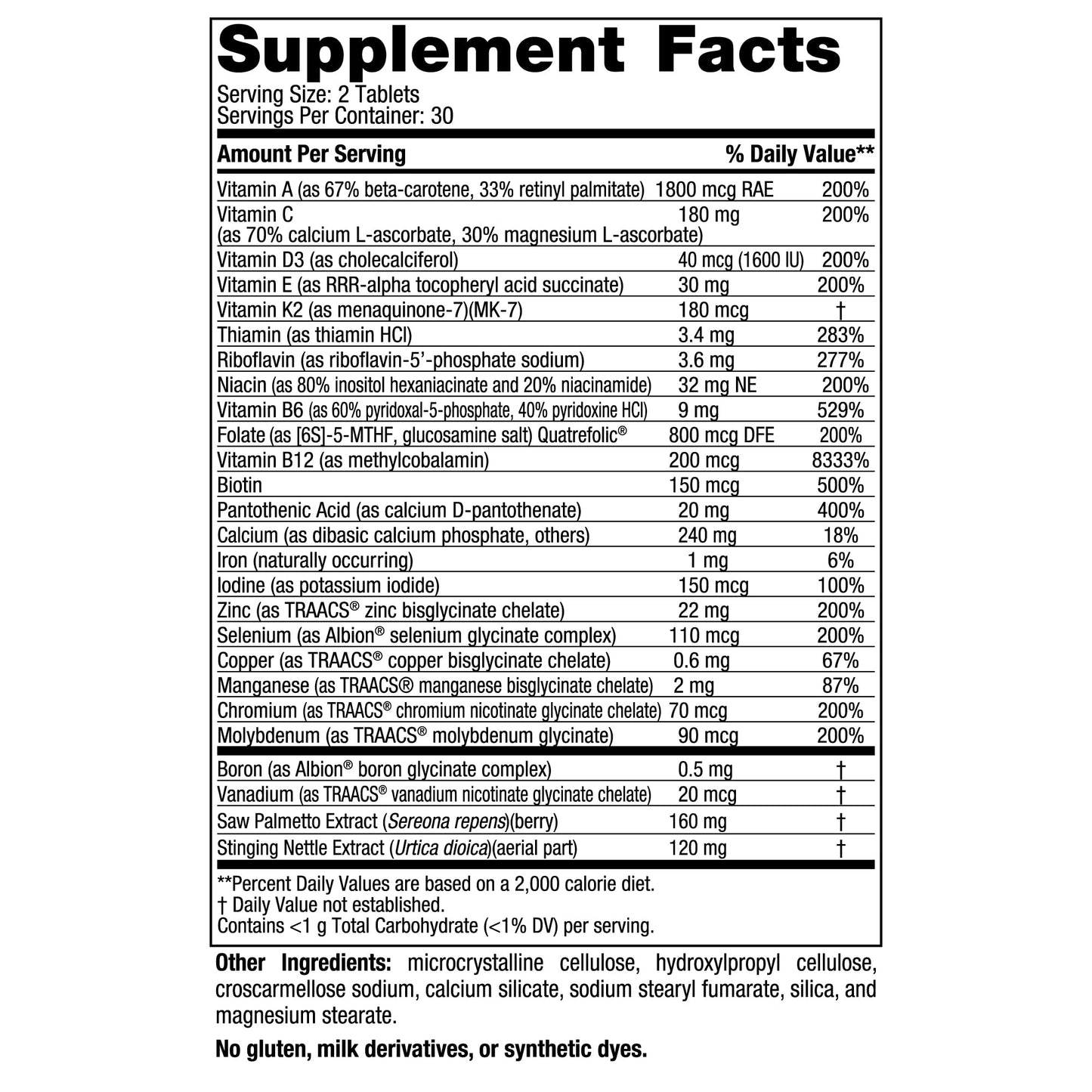 Multivitamínico extra fuerte para hombres en envase