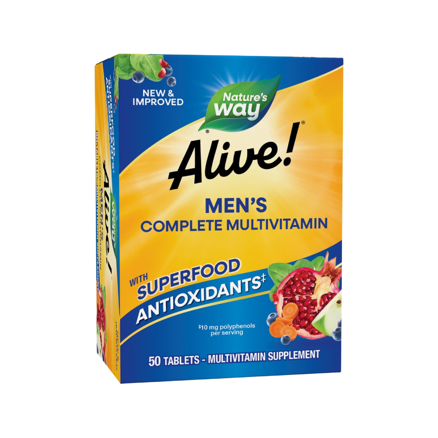 Caja de multivitamínico para hombres con antioxidantes
