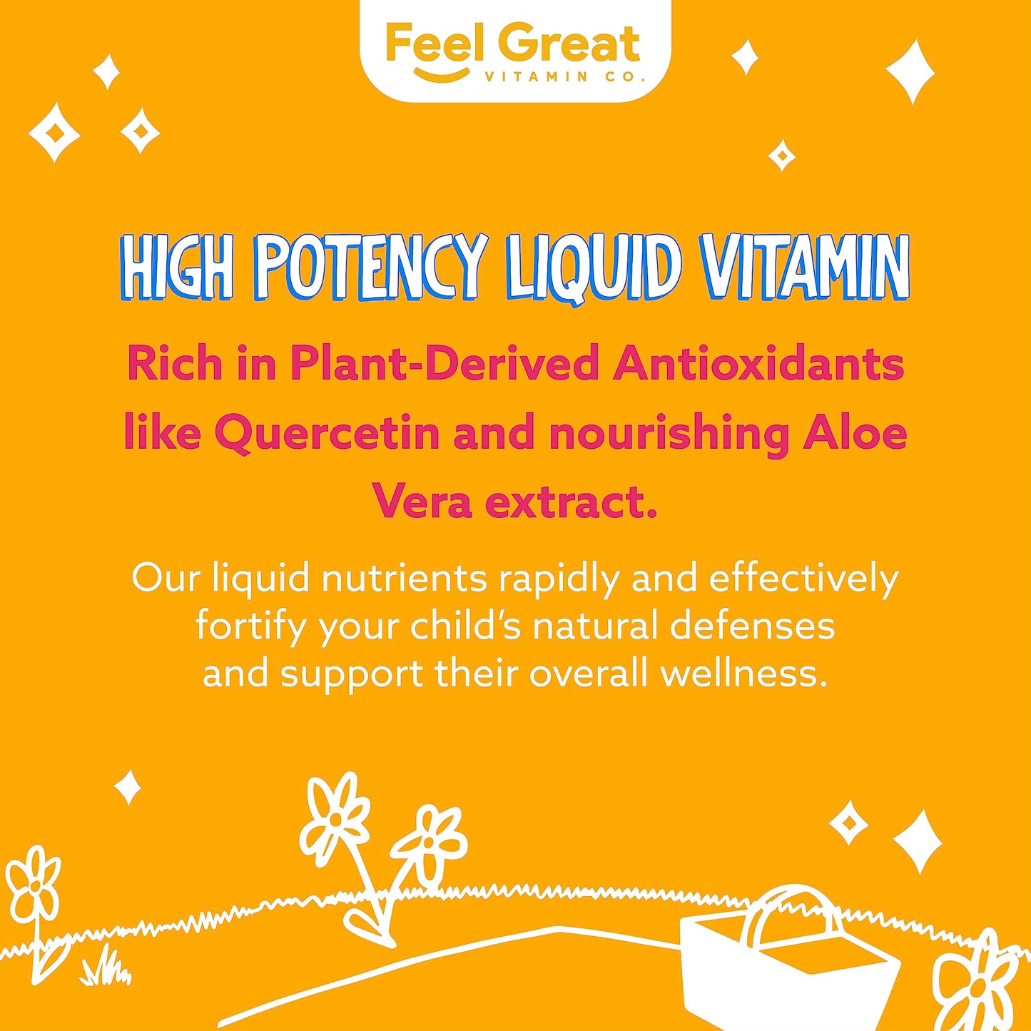 Multivitamínico líquido alto en antioxidantes para niños