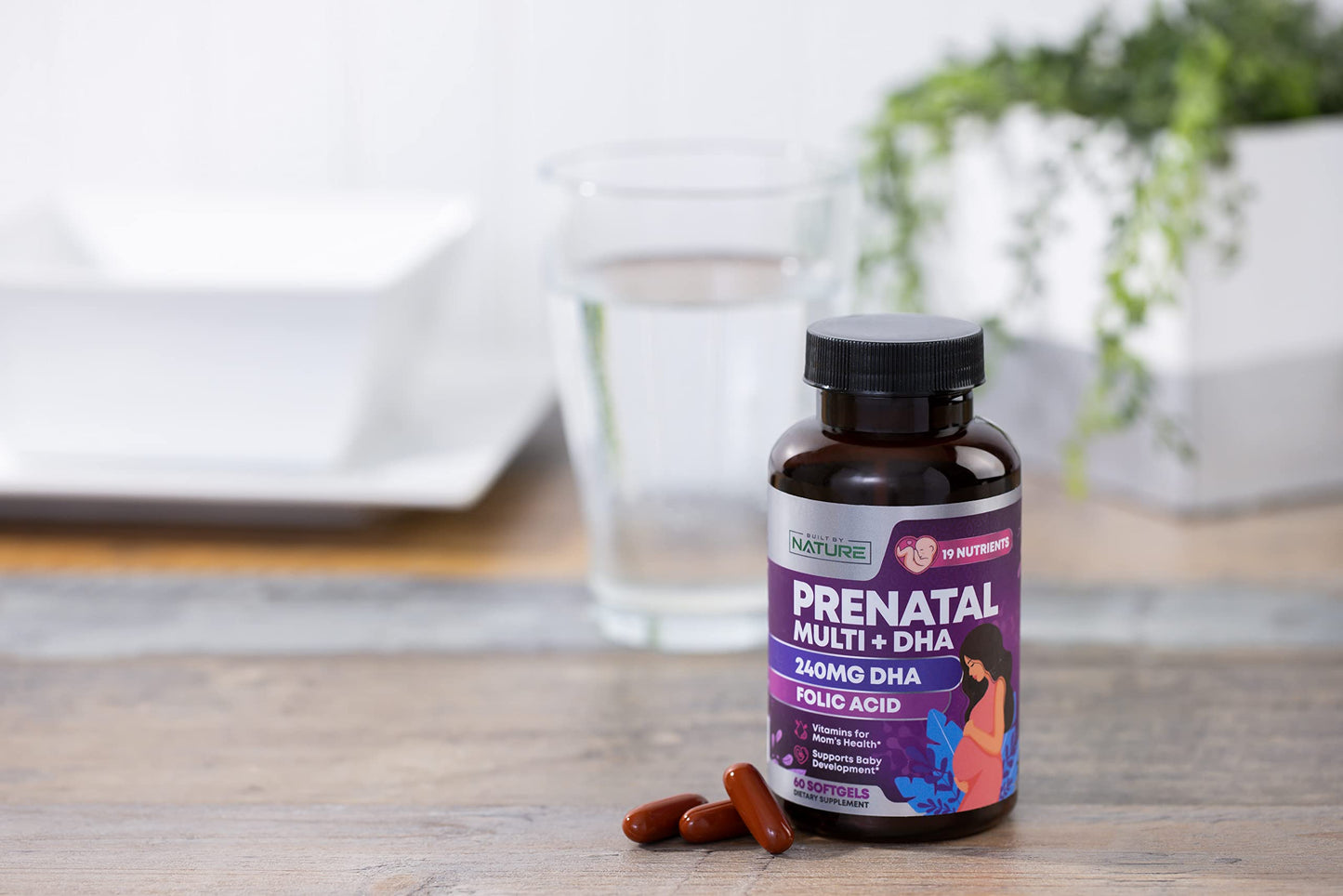 Multivitamínico prenatal Built by Nature suplemento confiable
