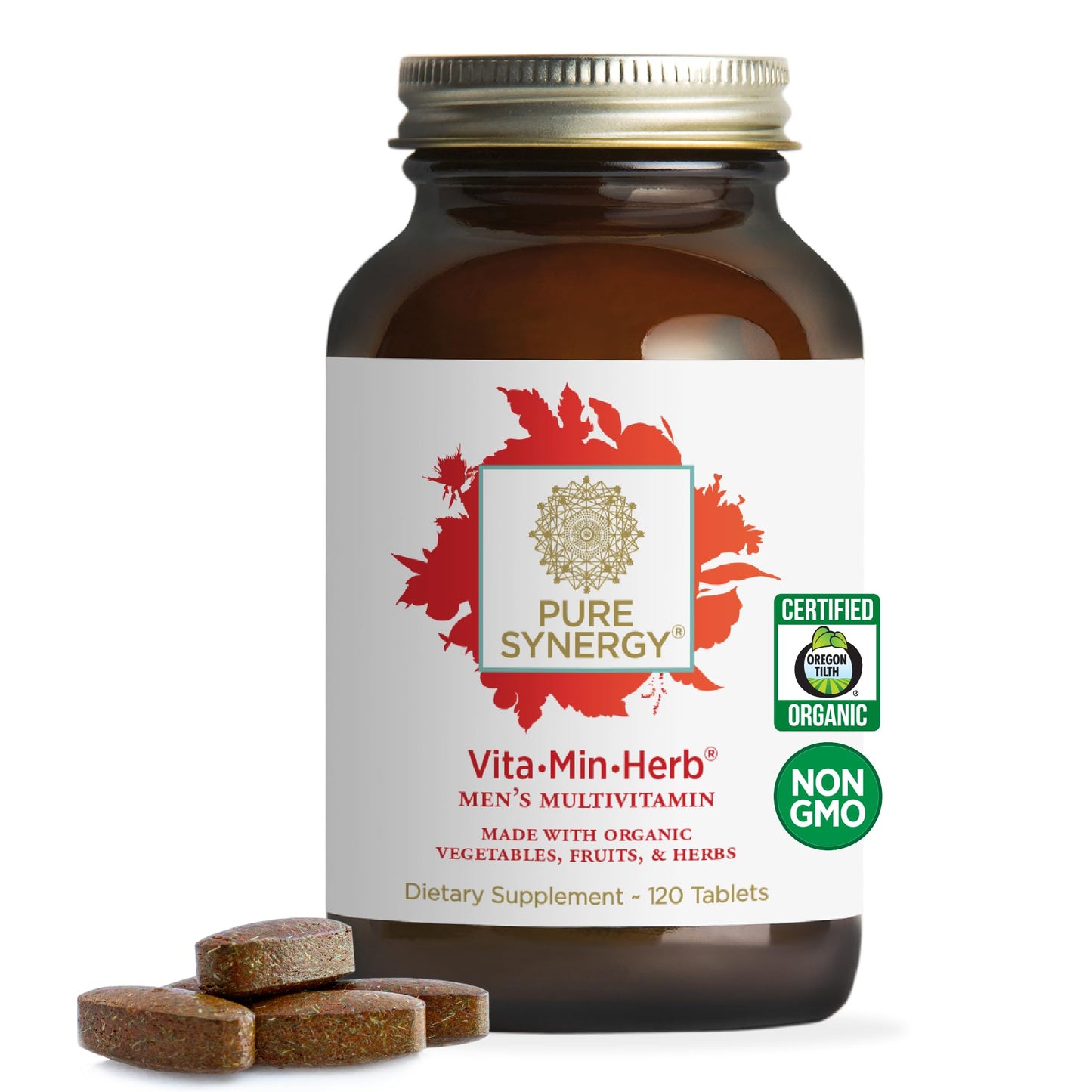 Frasco multivitamínico orgánico de PURE SYNERGY