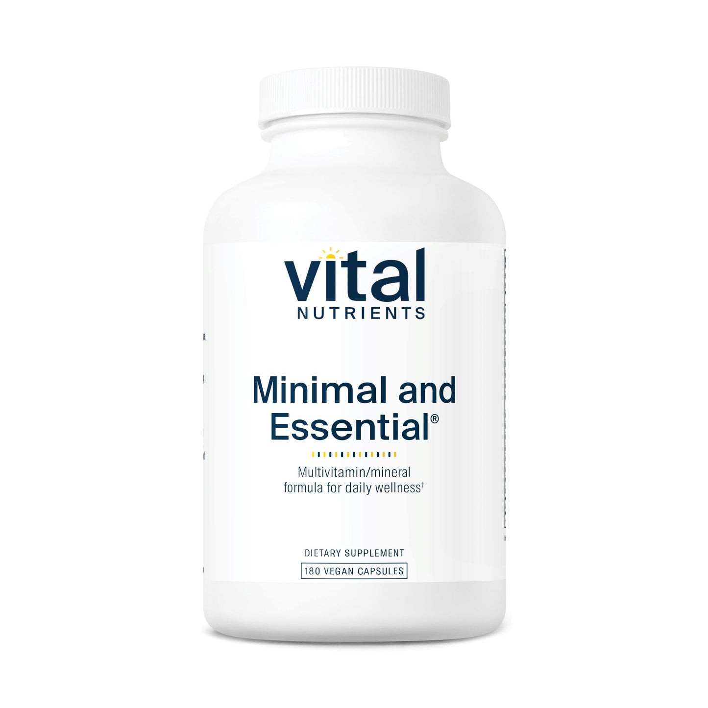 Envase multivitamínico Vital Nutrients minimal y esencial 180 cápsulas