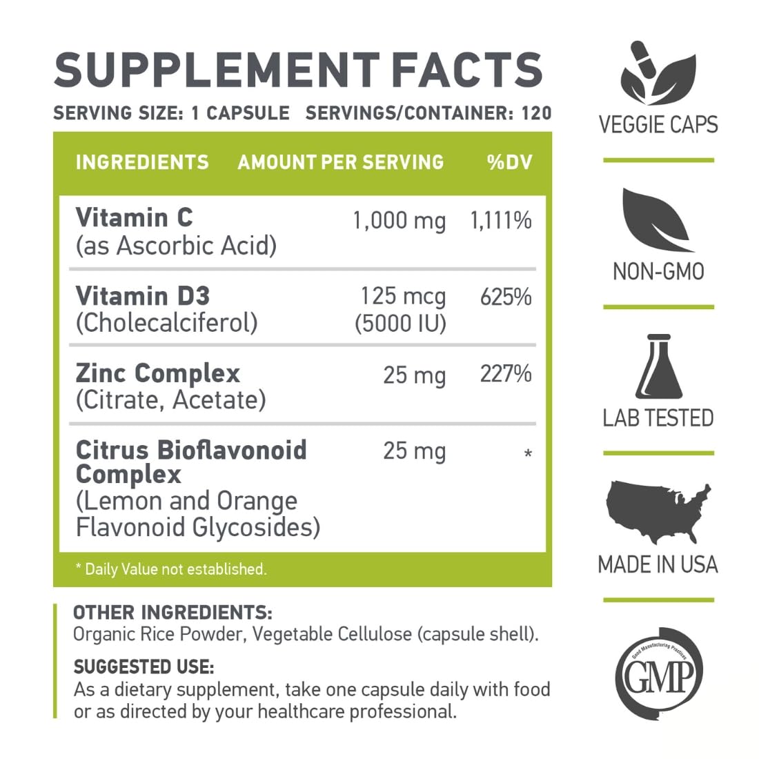 Muscle Food Labs suplemento nutricional 120 cápsulas vegetarianas
