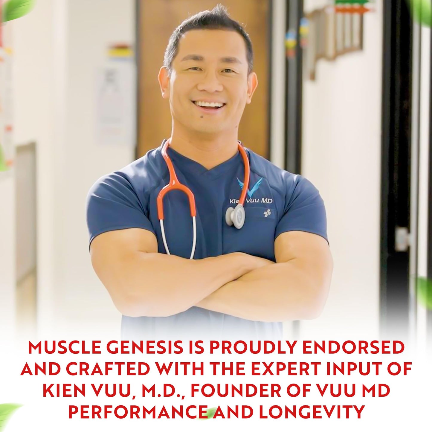 Muscle Genesis caja suplemento HMB vitaminas