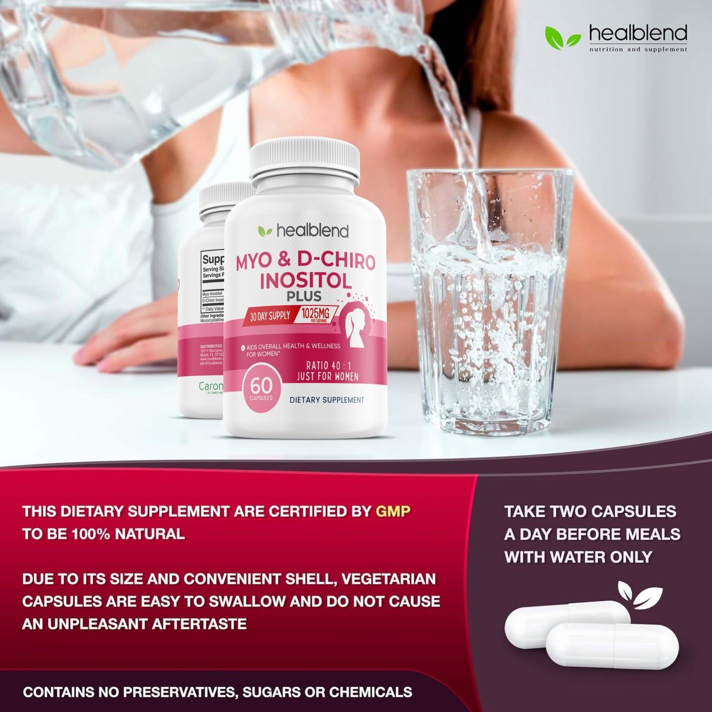 Myo & D-Chiro Inositol para salud hormonal y fertilidad