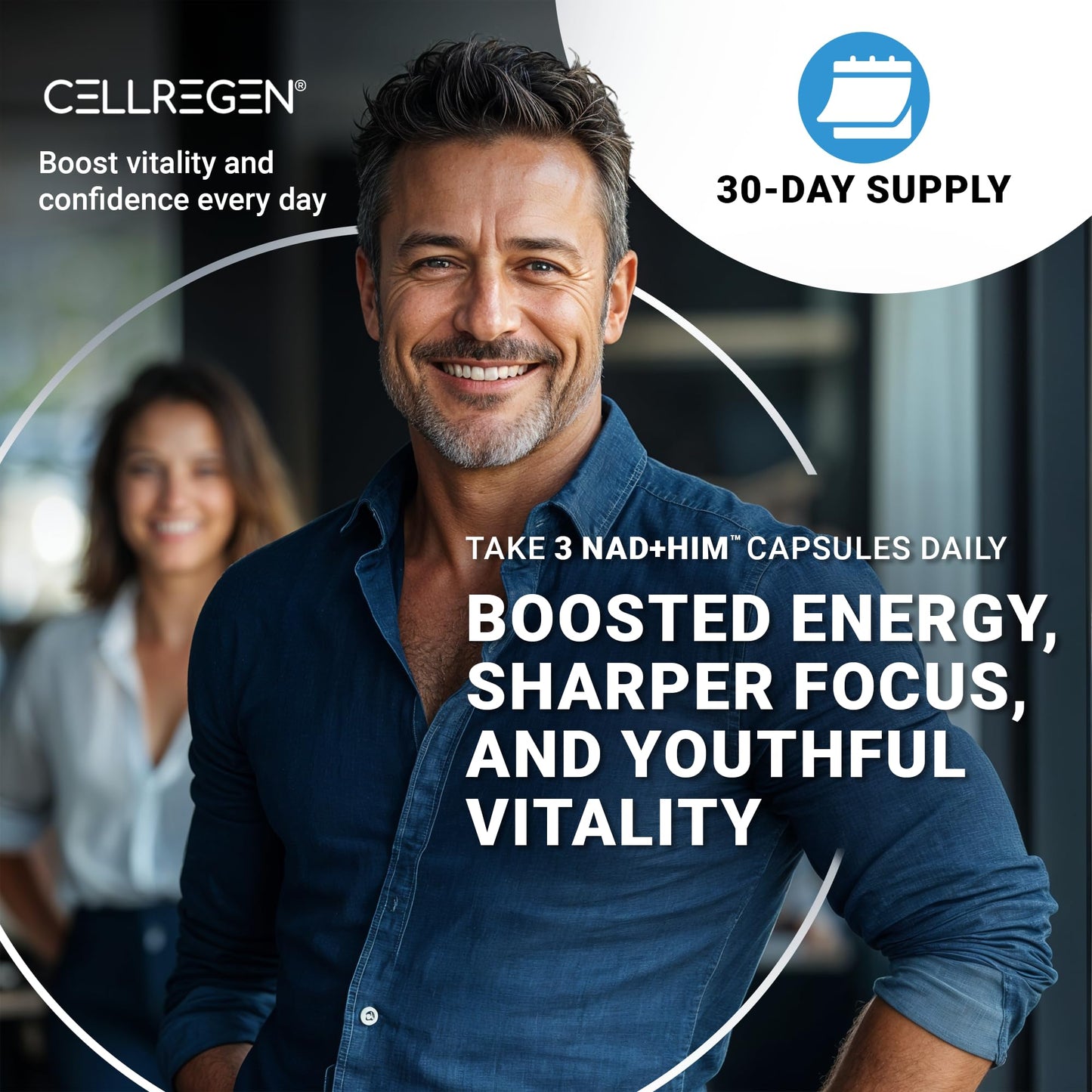 NAD HIM cápsulas para hombres sin gluten y sin OGM