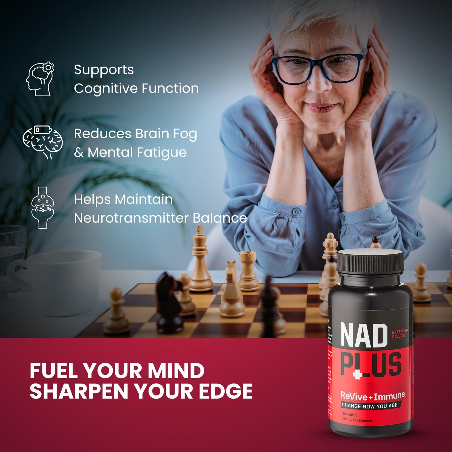 NAD PLUS REVIVE suplemento energético 90 tabletas