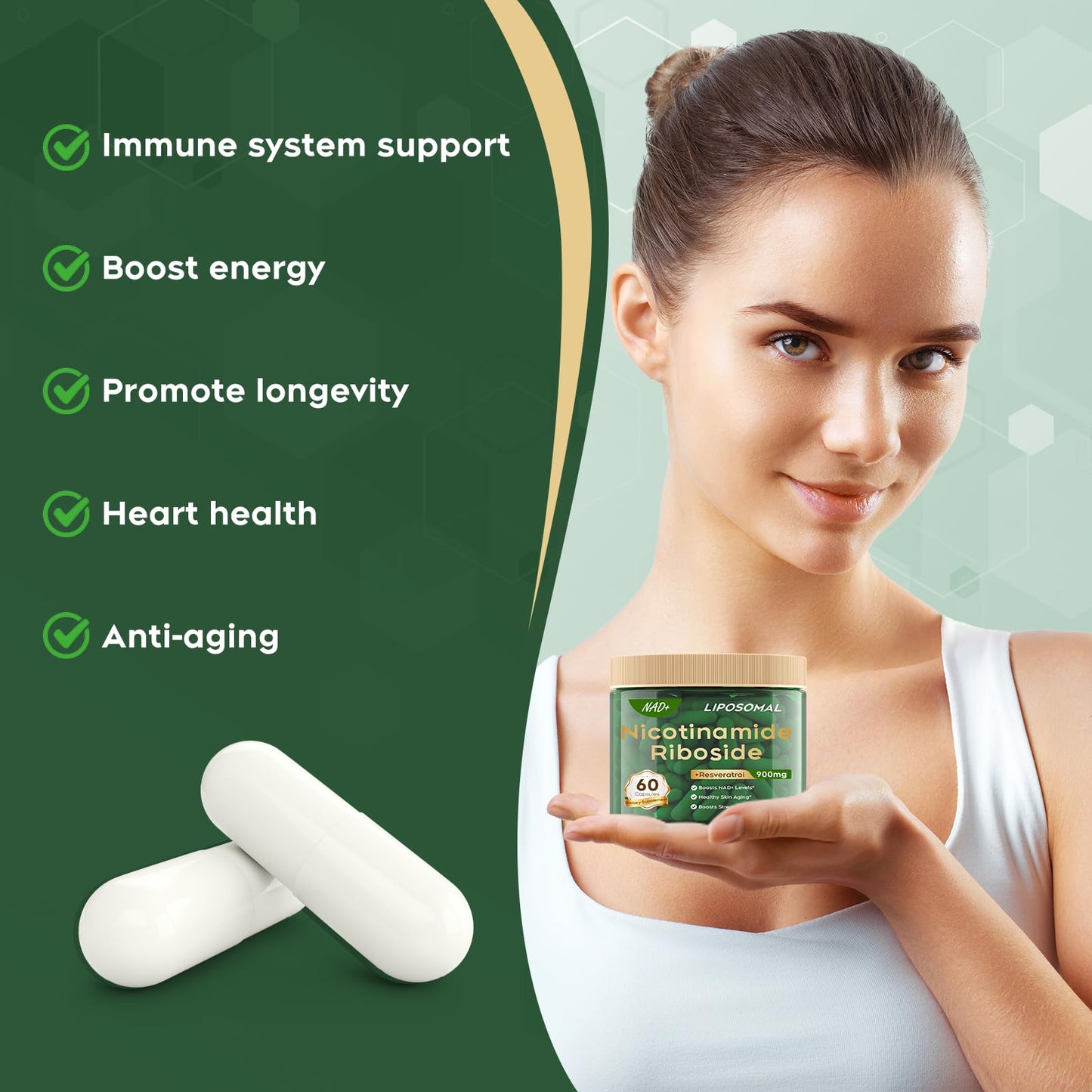 NAD+ premium para rejuvenecer la vitalidad