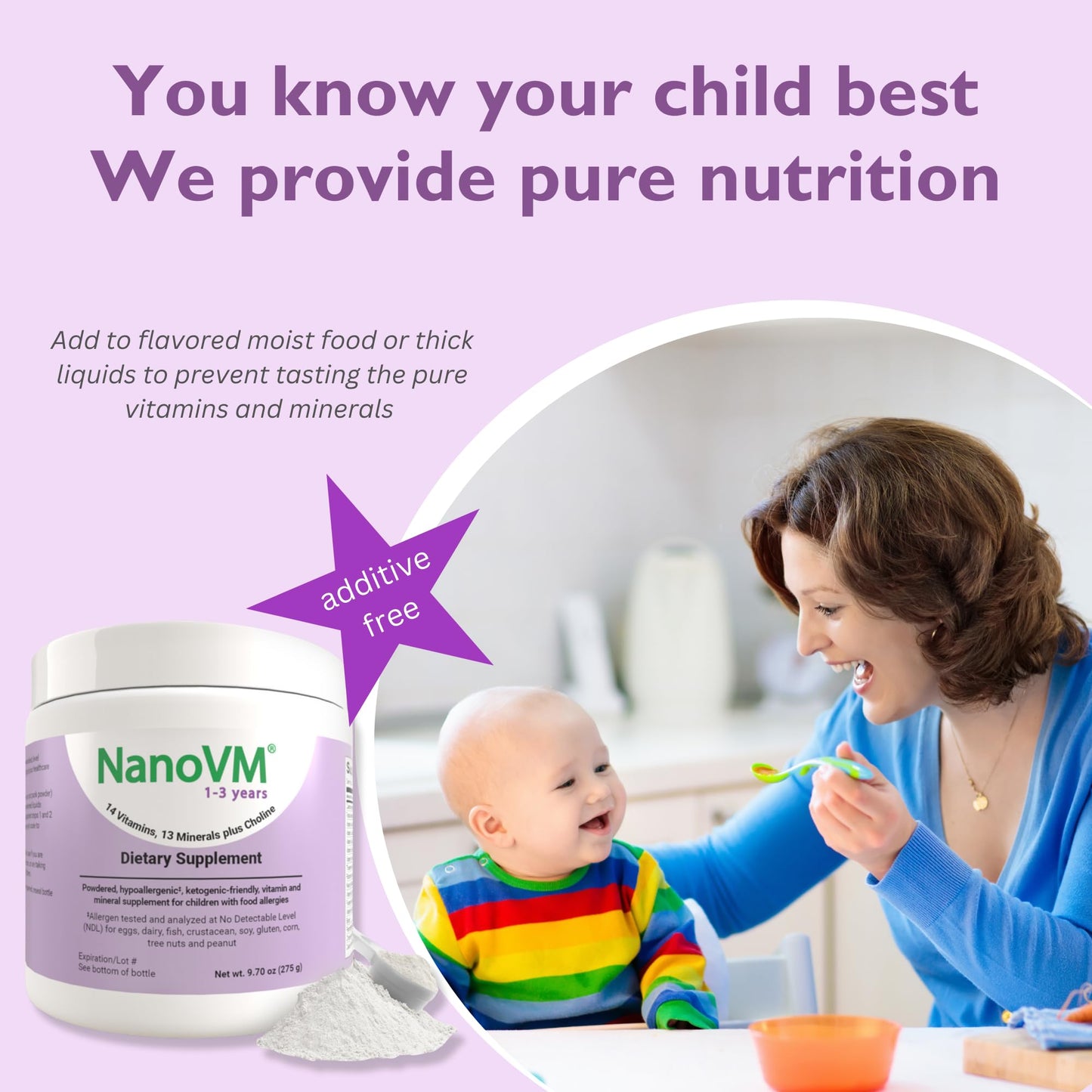 NanoVM ofrece nutrientes puros para niños