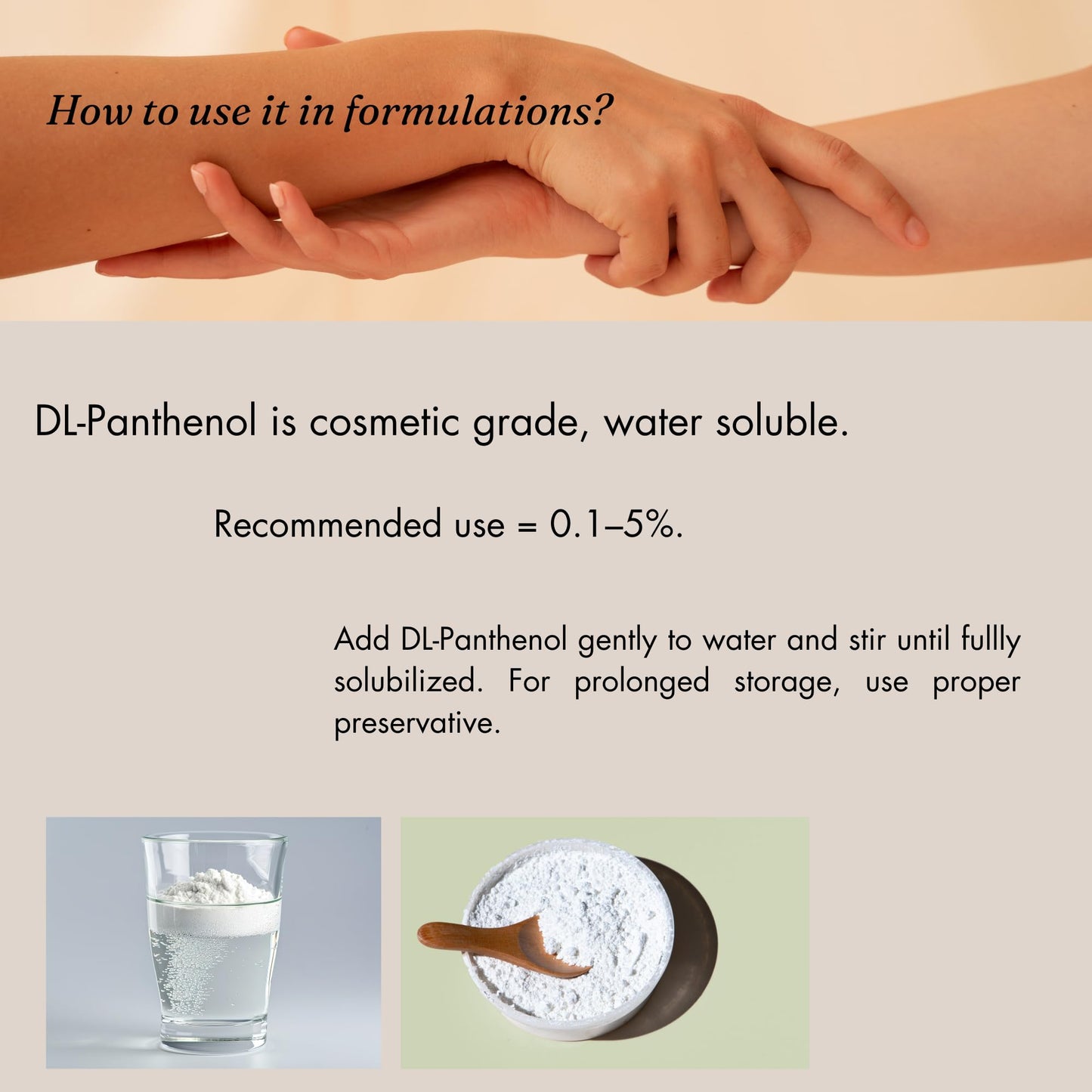 Naples Cosmeceuticals polvo DL-pantenol hidratante profunda