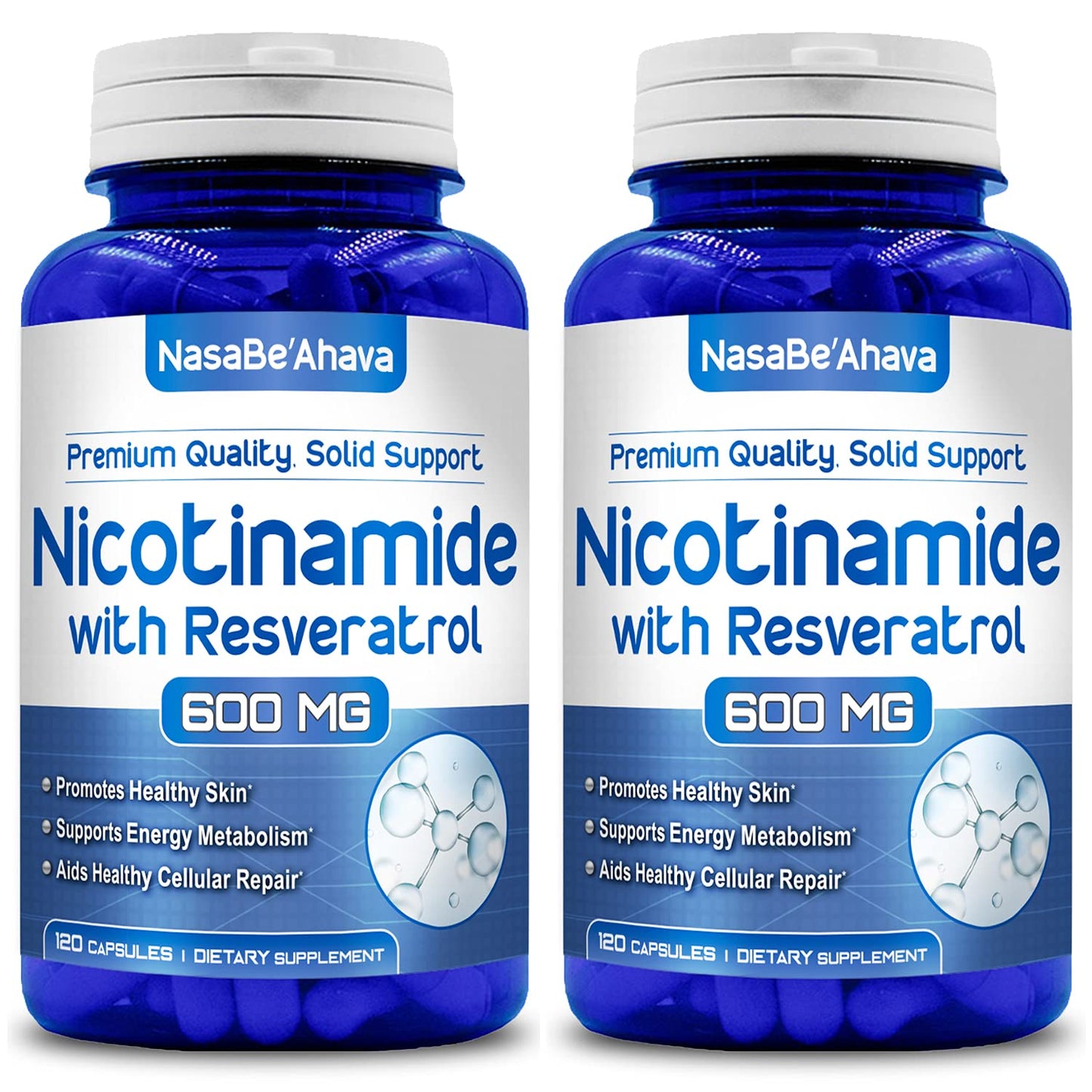 NasaBeahava Nicotinamida con Resveratrol 120 cápsulas