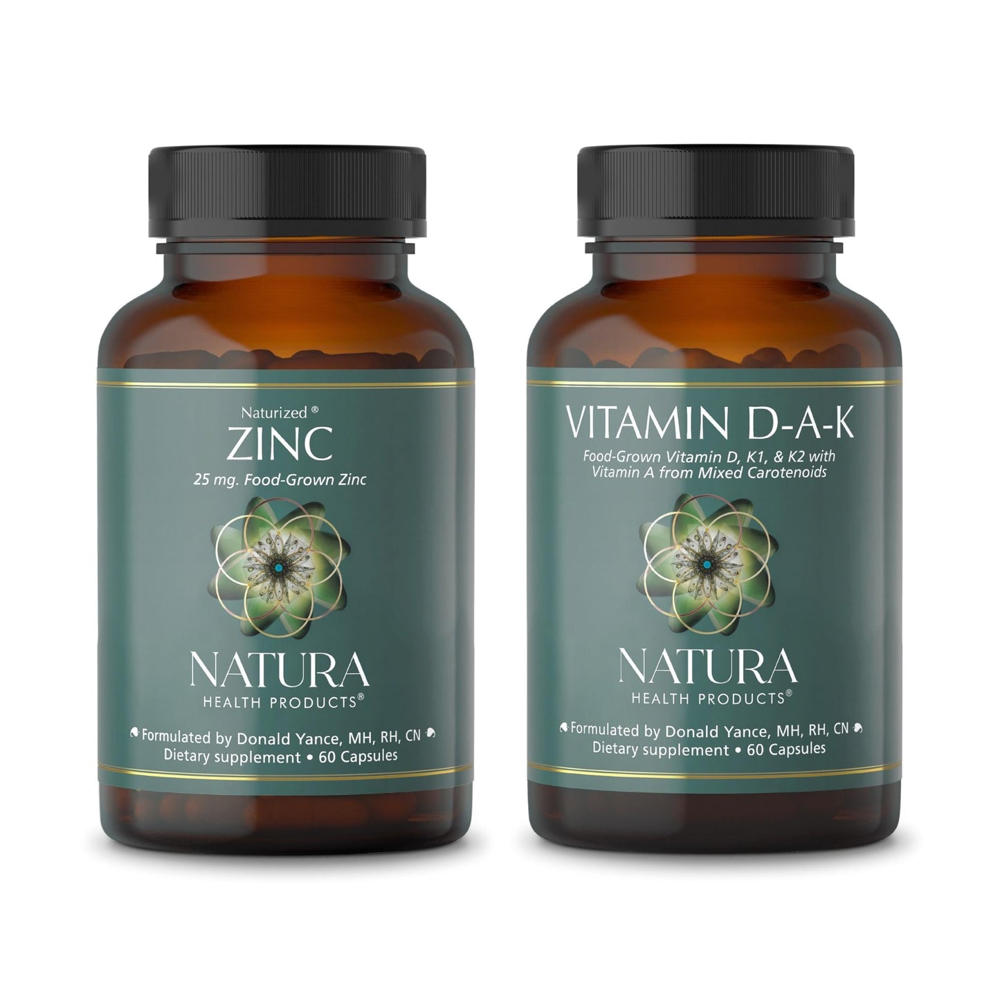 Natura Health suplemento vitaminas d a k con zinc para salud