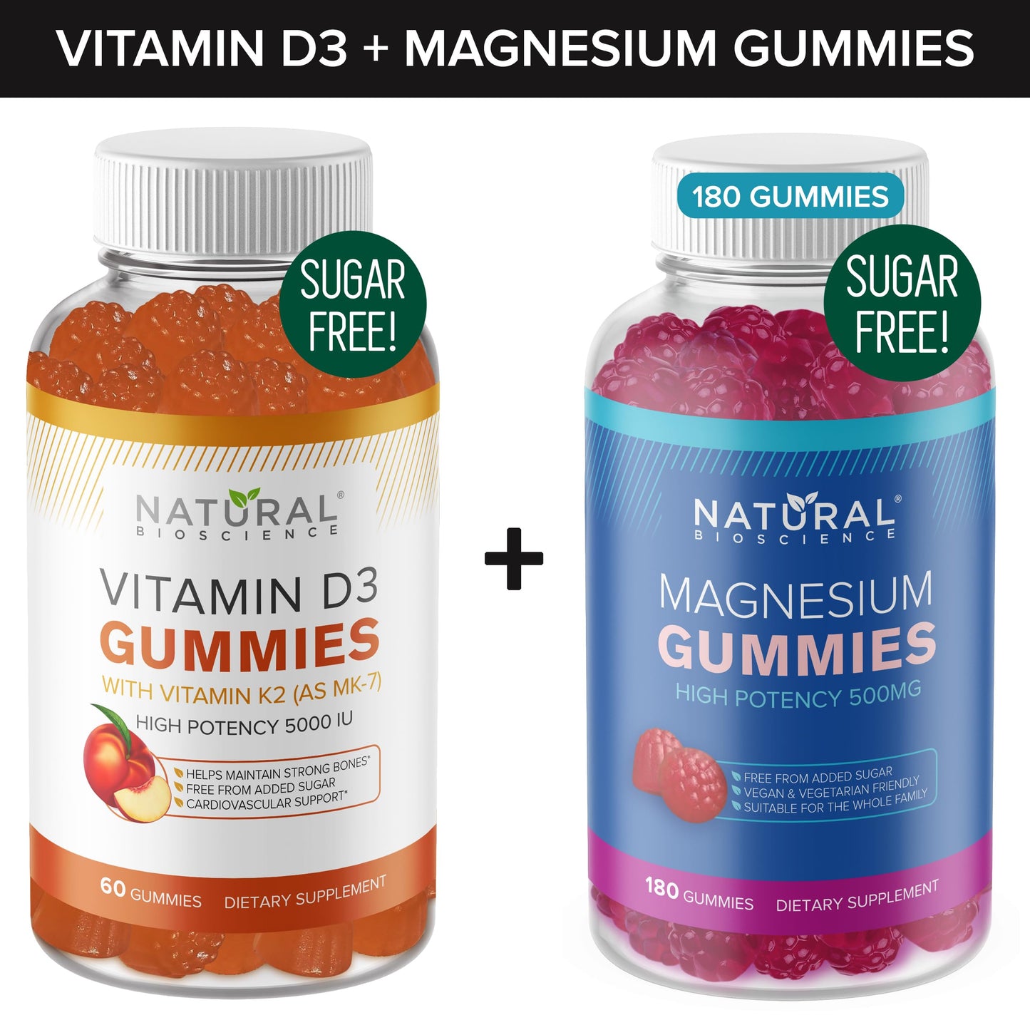 Natural BioScience gomitas vitamina d3 k2 y magnesio droga y salud