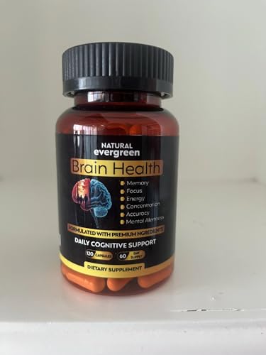 Frasco de Natural Evergreen Brain nootrópico para enfoque mental