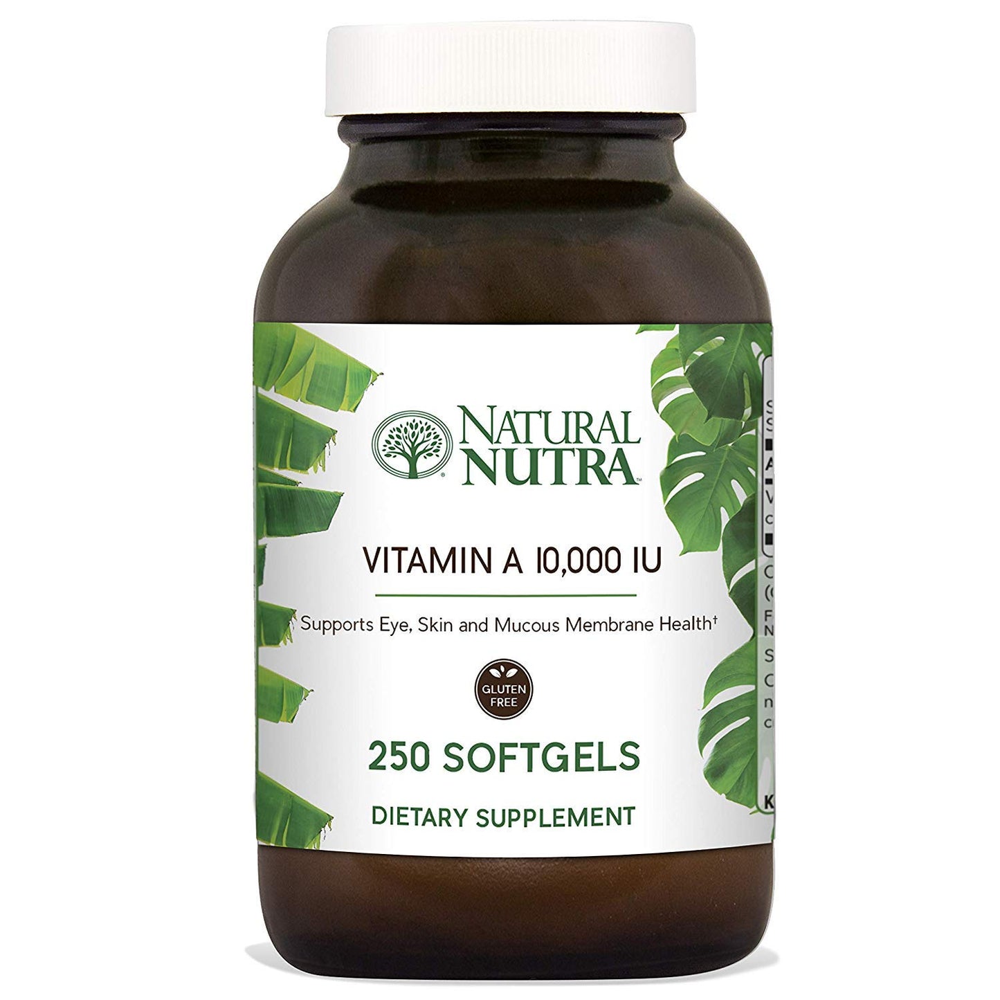 Frasco de cápsulas blandas de Natural Nutra Vitamina A 10,000 UI