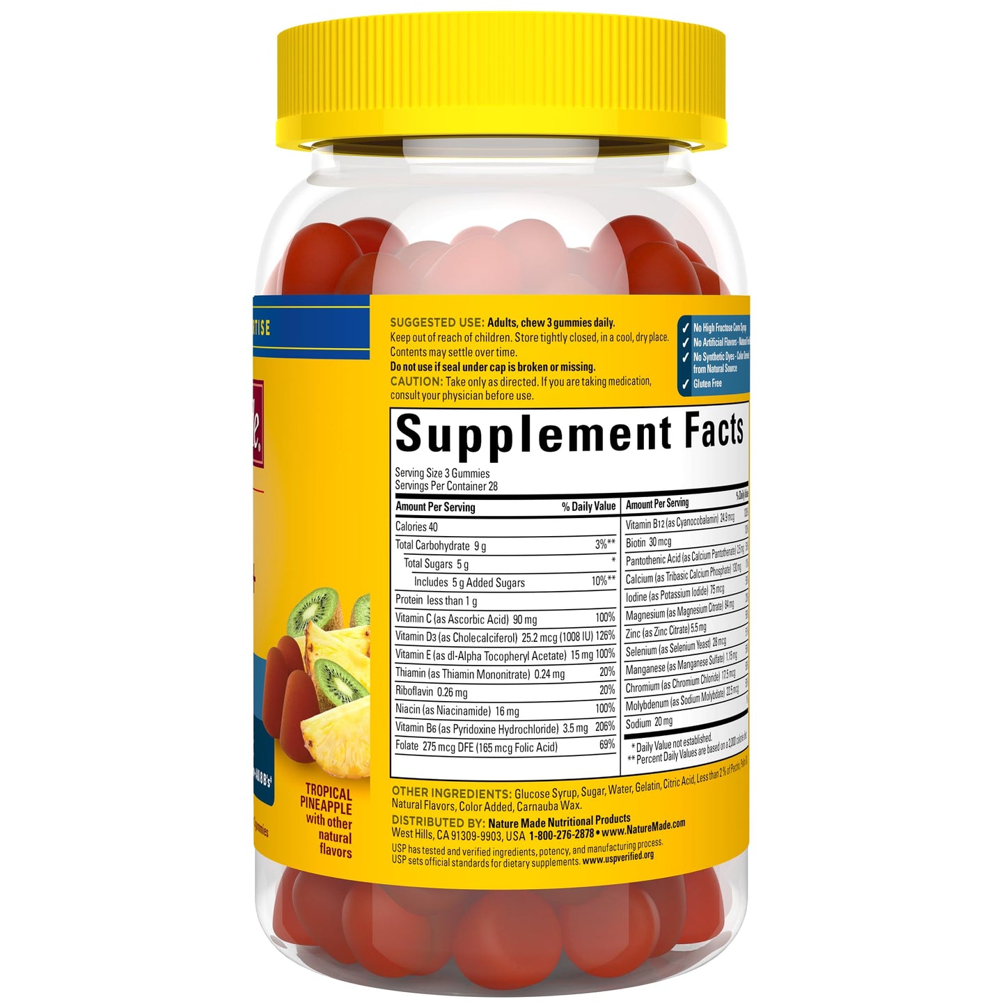 Nature Made gominolas multivitaminas para hombres