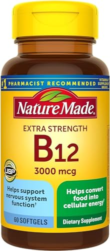 Nature Made vitamina b12 softgels 3000 mcg paquete de 60 cápsulas