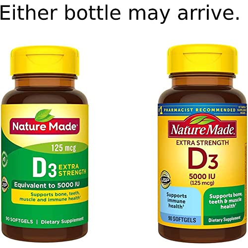 Nature Made Vitamina D3 botella y empaque