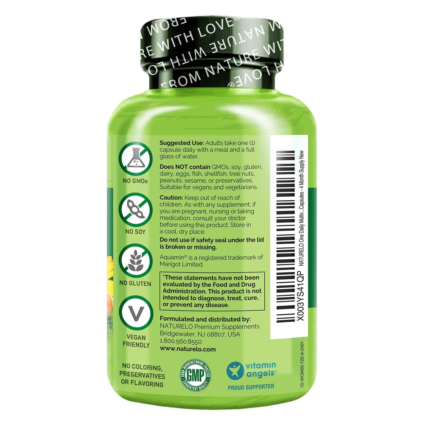 Usos sugeridos para el multivitamínico diario NATURELO