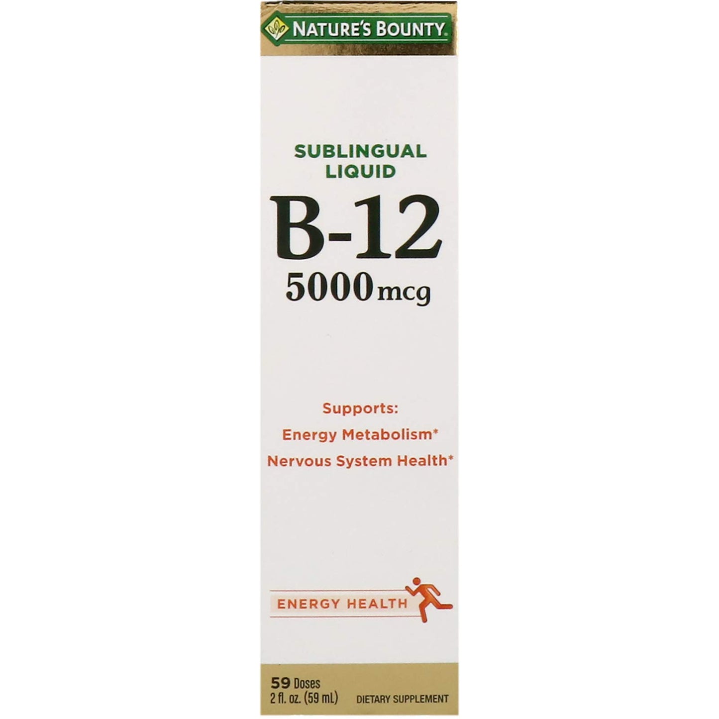 Nature's Bounty botella suplemento vitamina b-12 5000 mcg 2oz