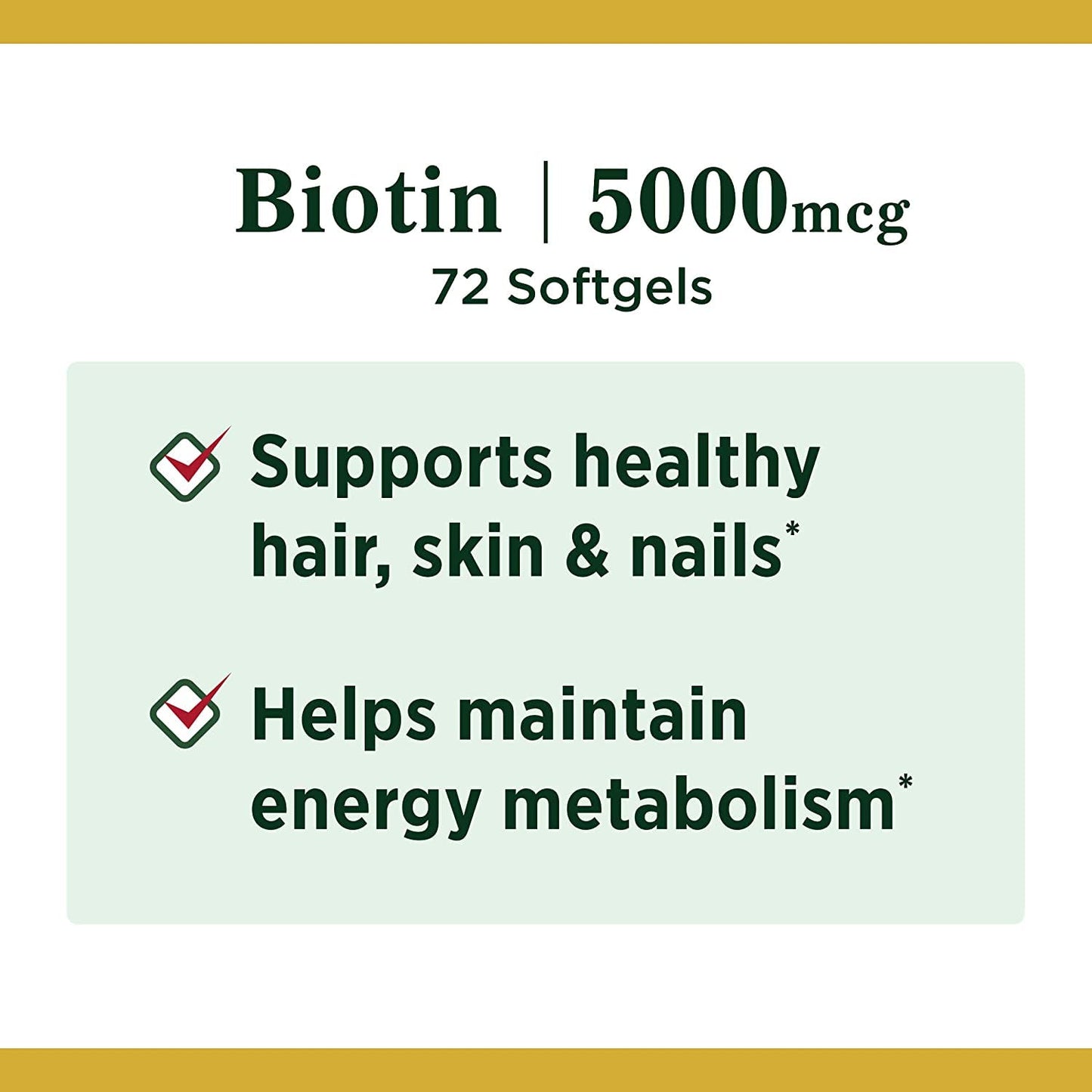 Nature's Bounty cápsulas biotina para salud energética y belleza