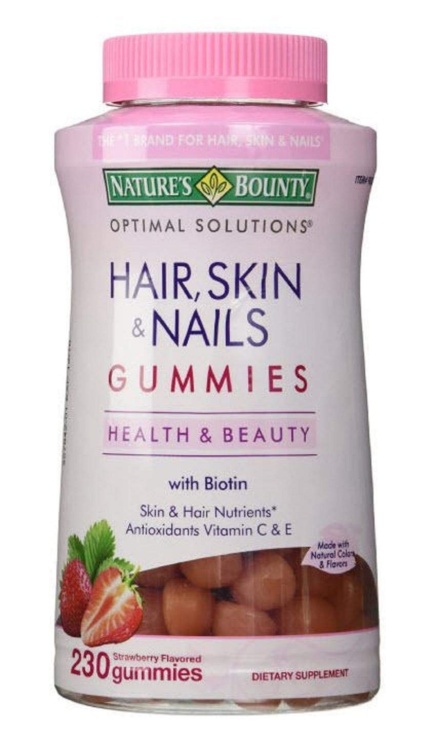 Paquete Nature's Bounty Gomitas belleza cabello piel uñas