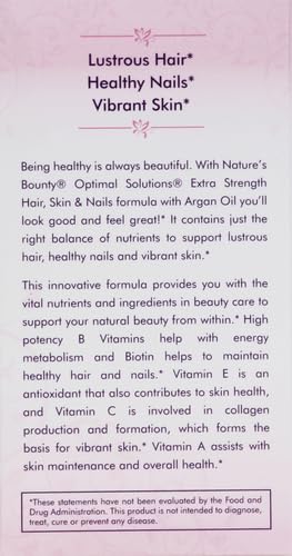 Nature's Bounty salud cabello piel y uñas con biotina y vitaminas