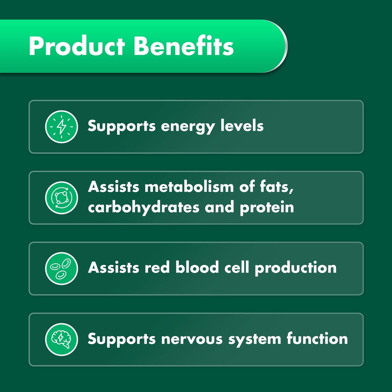 Nature's Own vitamina B12 suplemento 60 tabletas frasco frontal