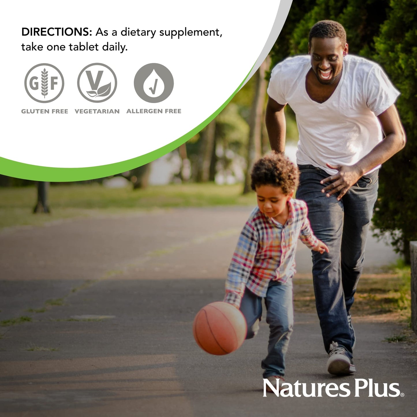 Natures Plus biotina y folato para energía y prenatal
