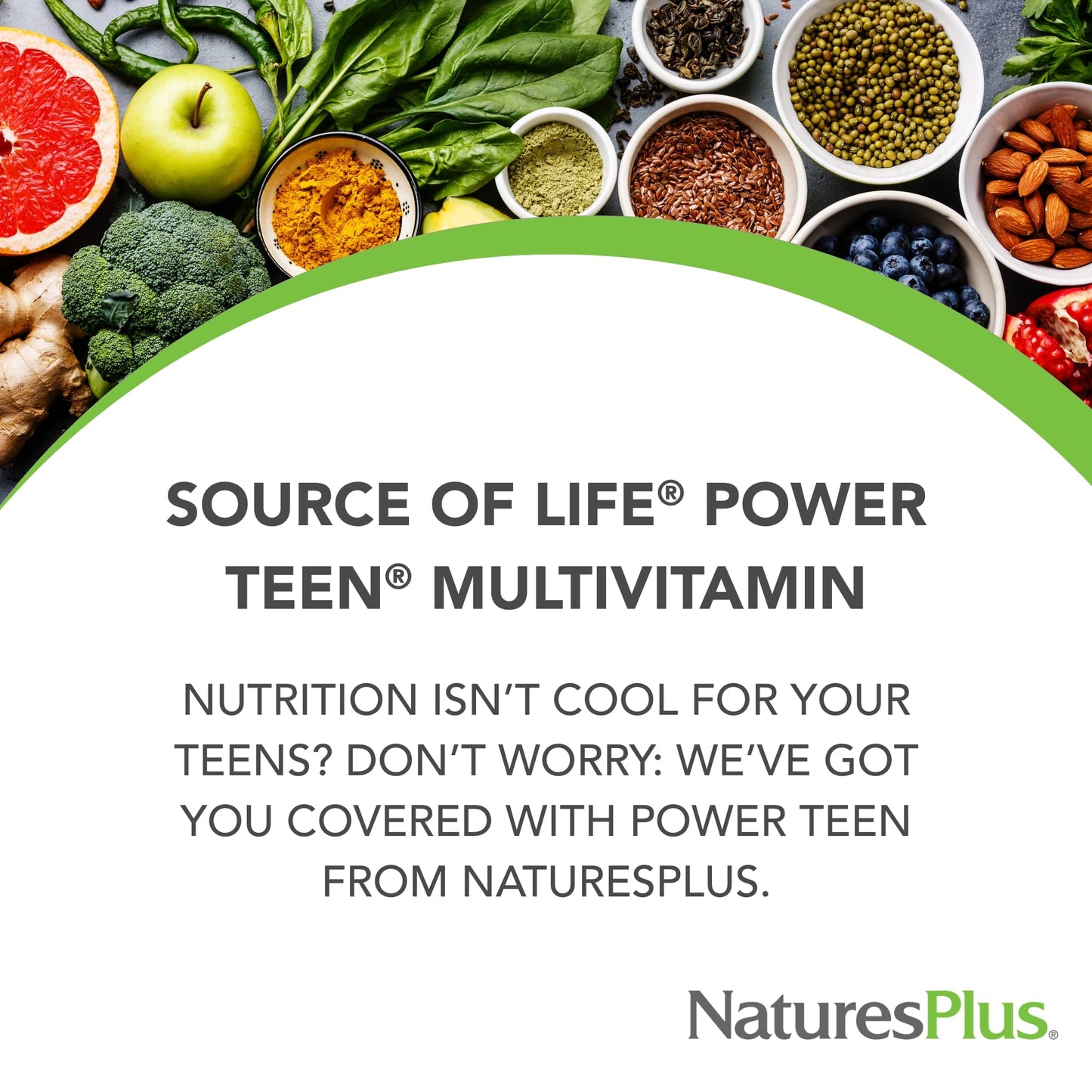 Natures Plus Power Teen fuente de vida multivitaminas