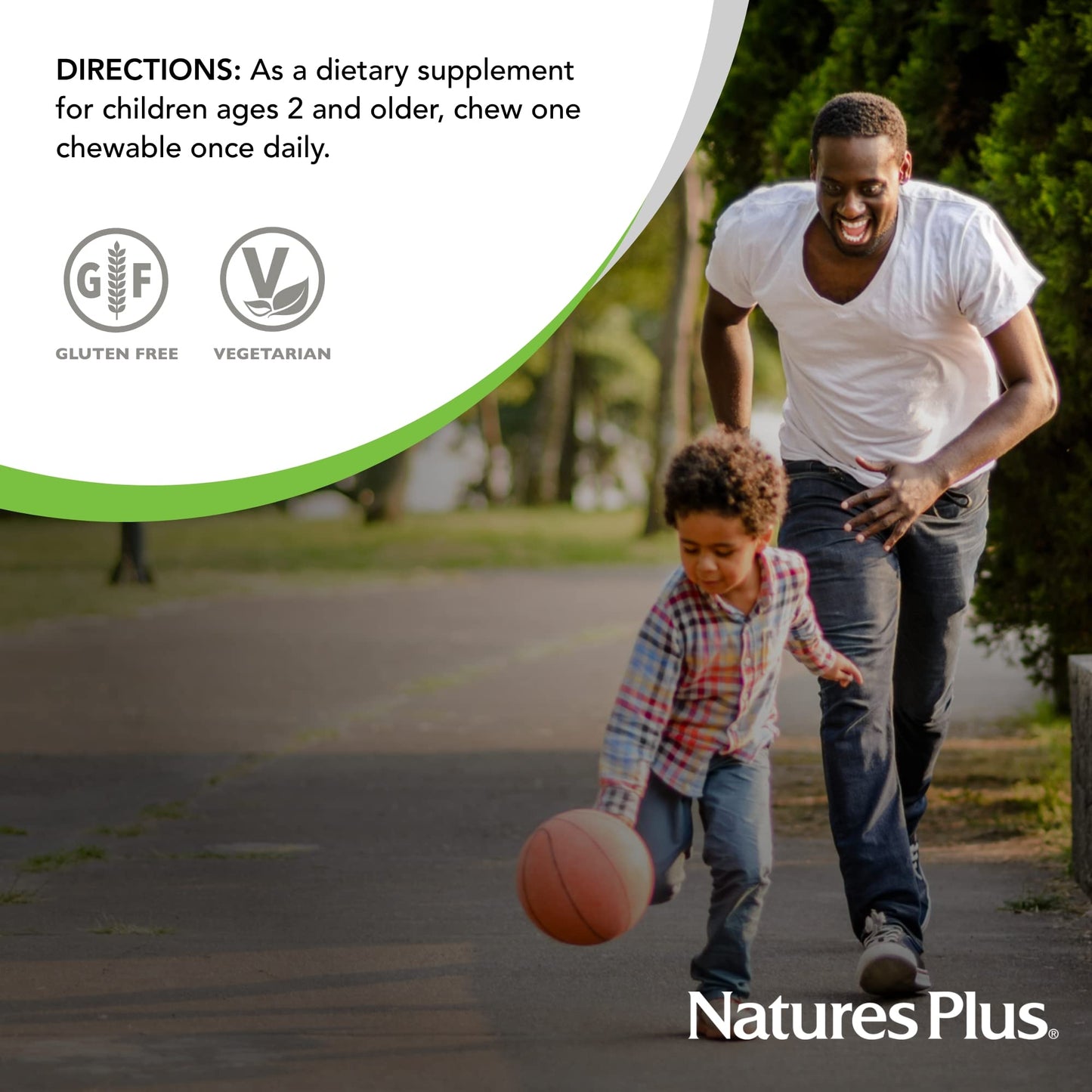 Natures Plus Vitamina D3 500 UI para niños 90 tabletas masticables