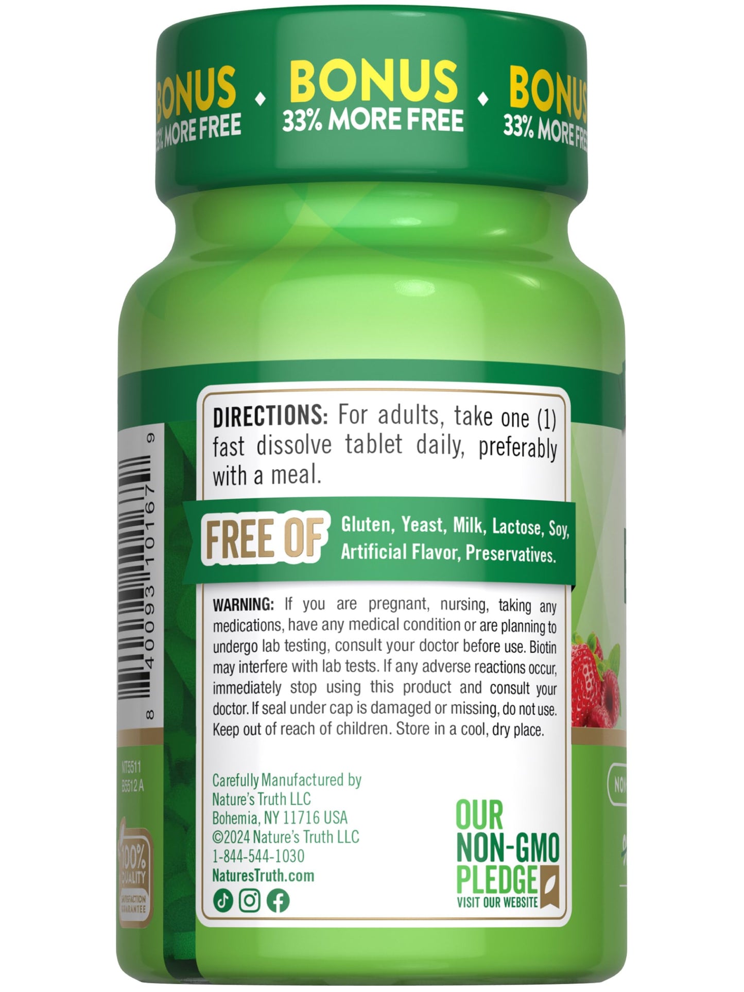 Nature's Truth biotina máxima fuerza apoyo cabello