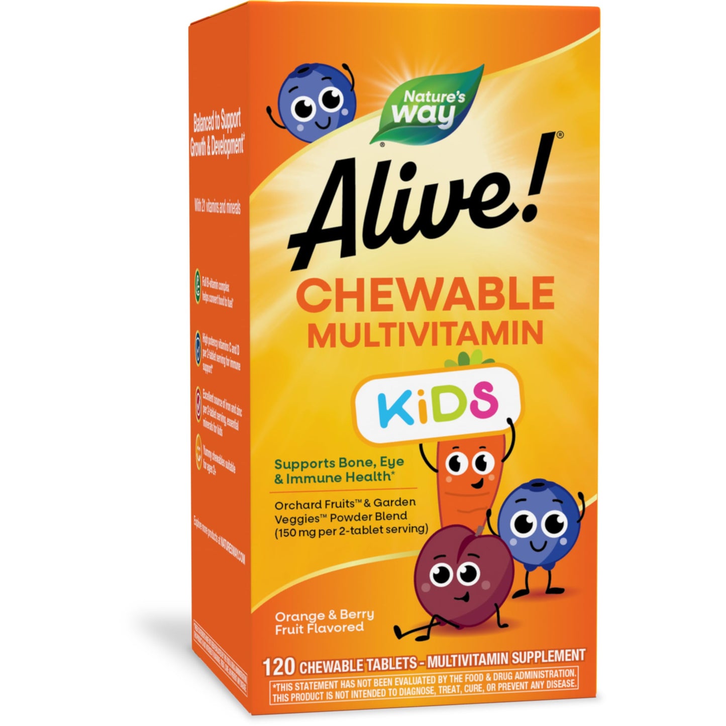Nature’s Way Alive! multivitaminas masticables niños envase