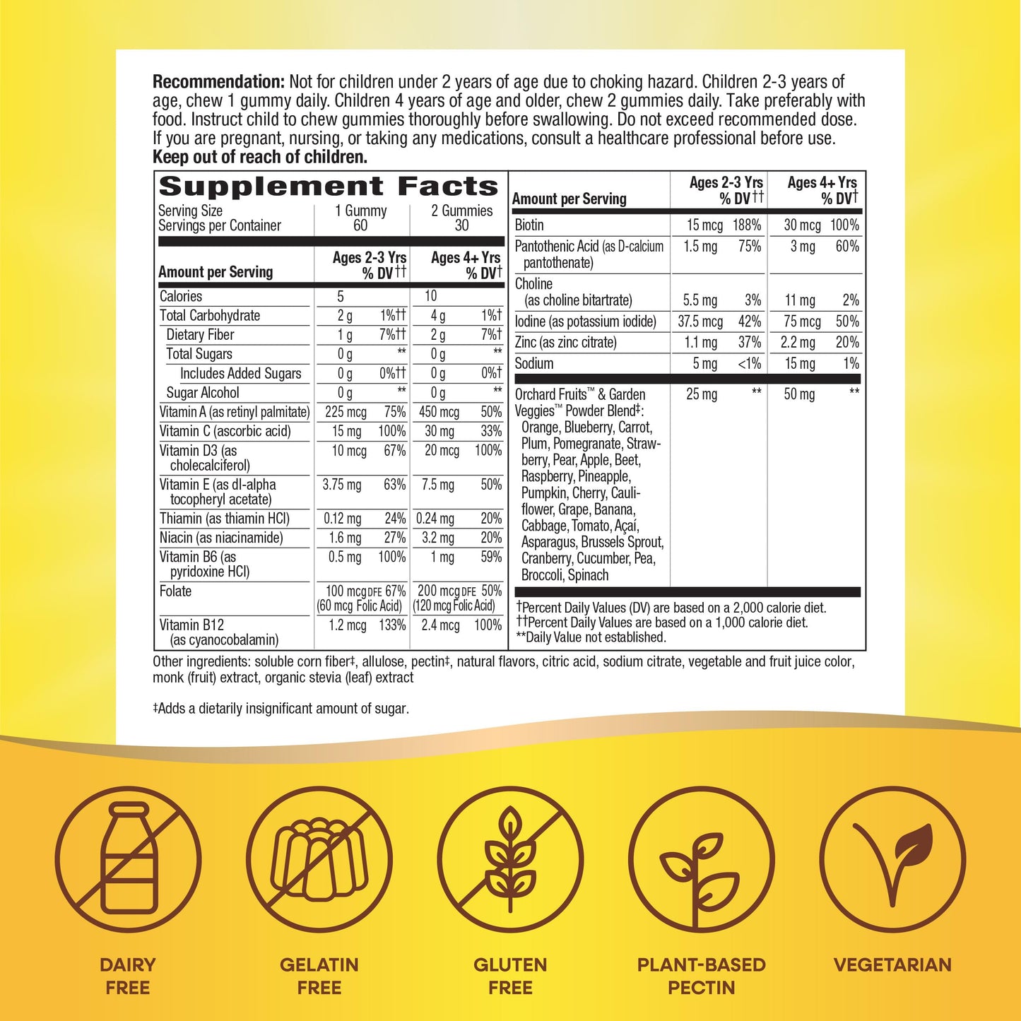 Vitaminas infantiles Nature's Way multivitaminas sin gluten
