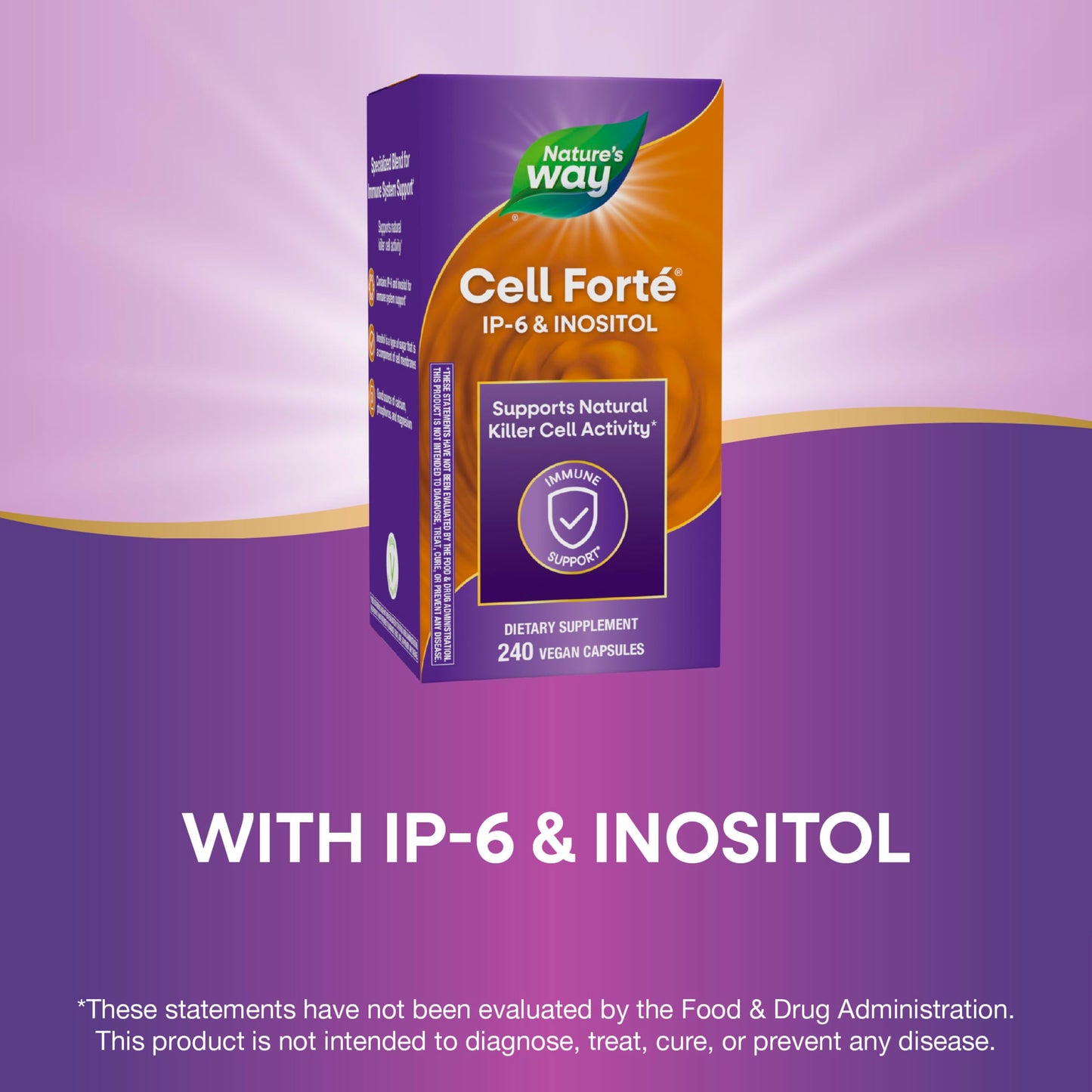 Detalle de etiqueta Nature's Way Cell Forté IP-6 e Inositol