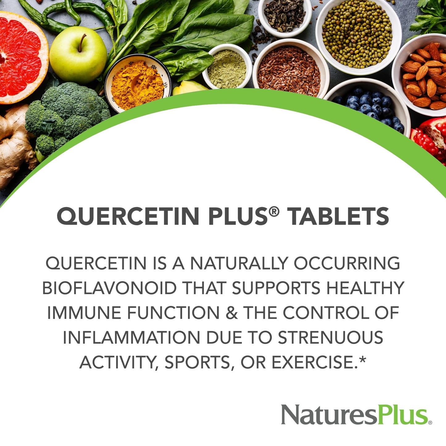 Etiqueta trasera NaturesPlus Quercetina Plus Vitamina C