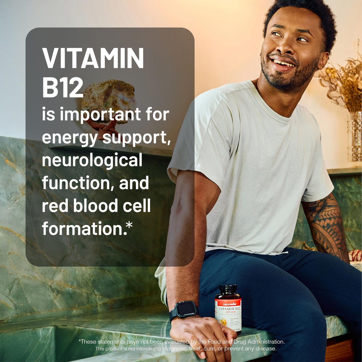 NatureWise vitamina B12 5000mcg cápsulas para salud mental