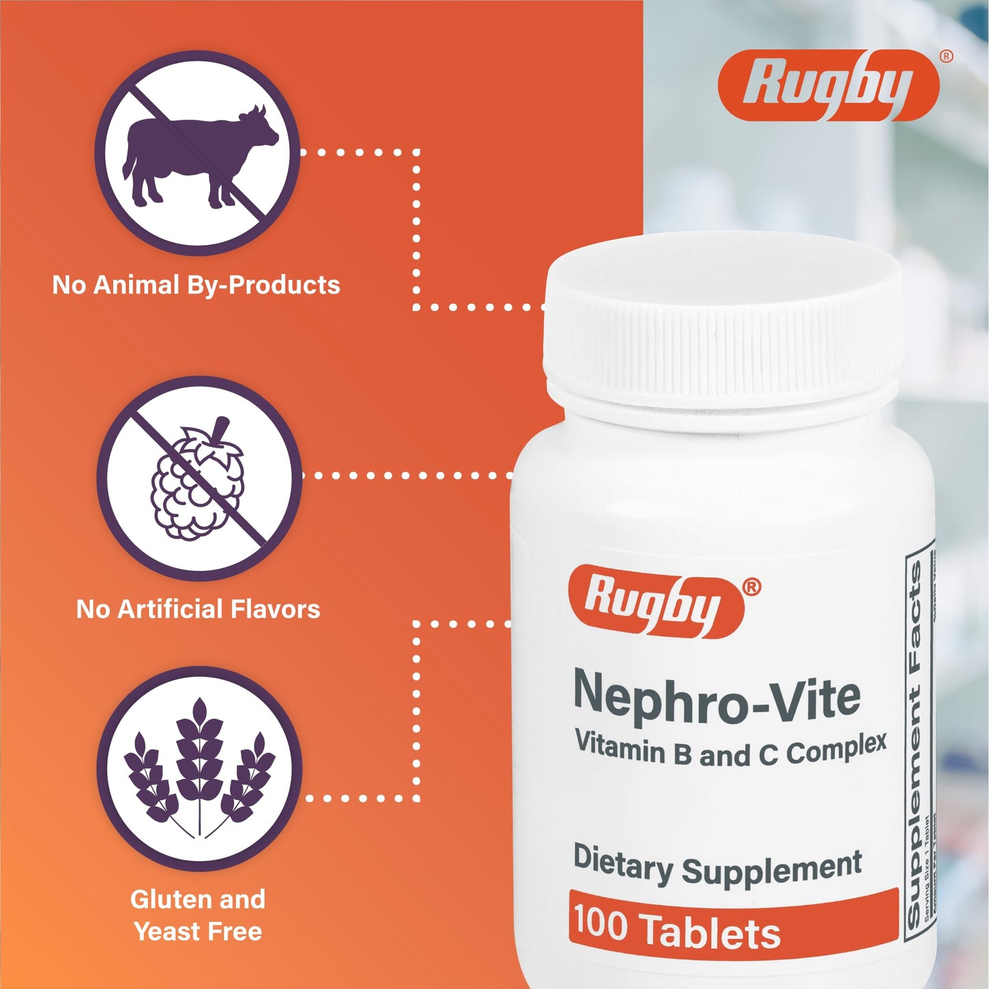 Tabletas Nephro-Vite libre de sabores artificiales